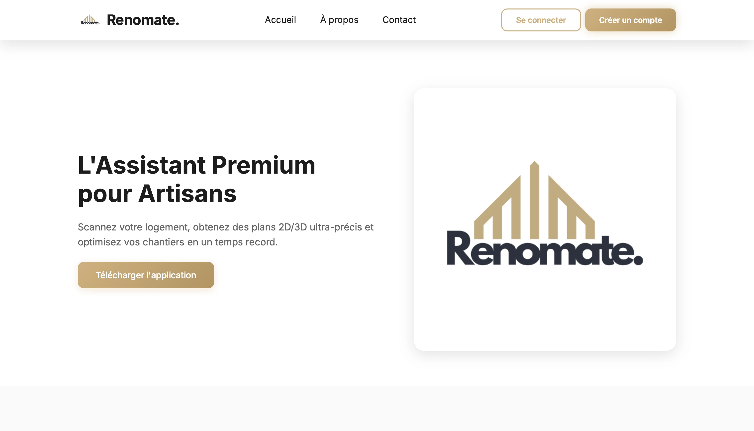 Renomate - Page d'accueil