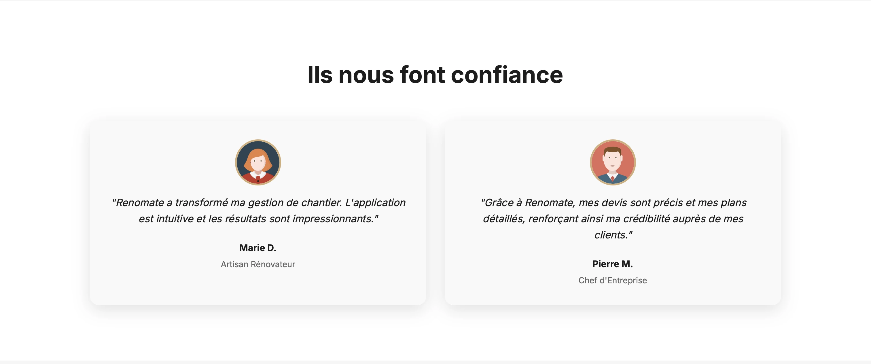 Renomate - Galerie de projets